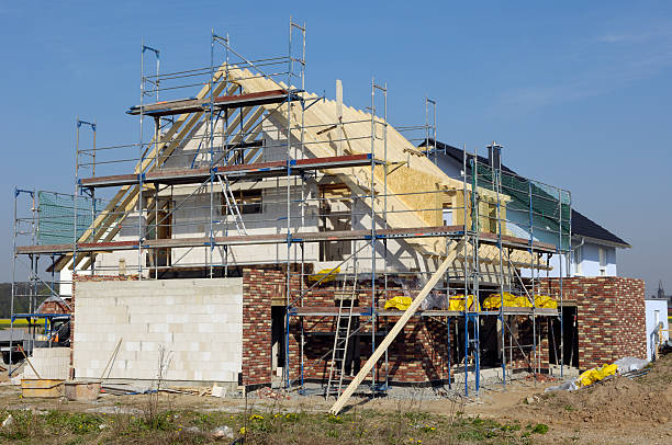 istock Construction site of a classic one family house 183888073