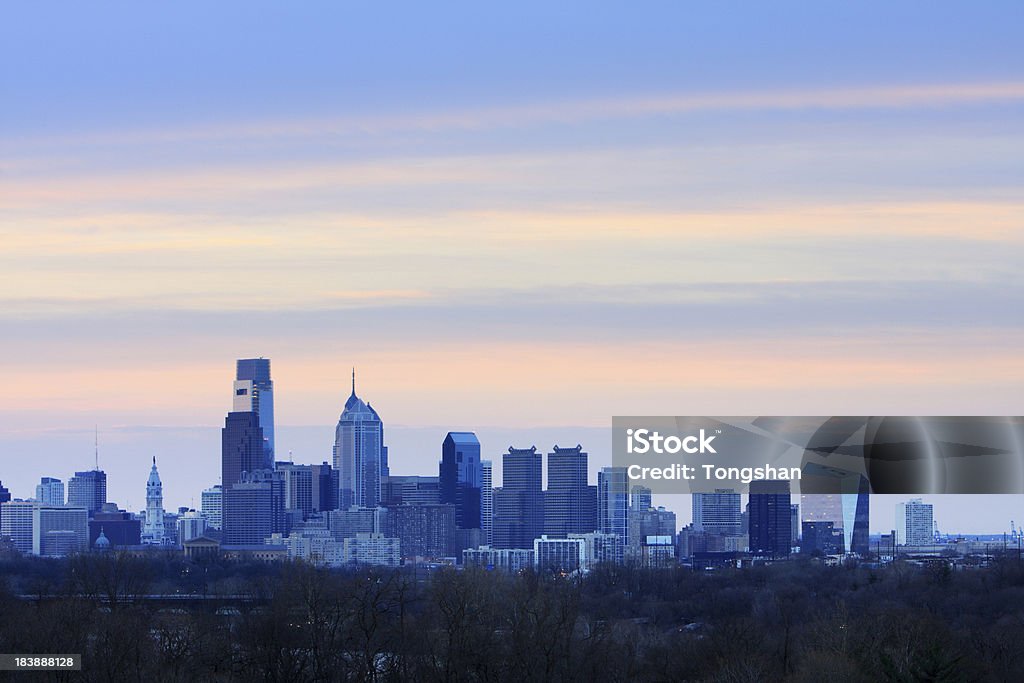 Philadelphia "Philadelphia at dawn, Spring of 2011, a view from West Fairmont Park." Philadelphia - Pennsylvania Stock Photo