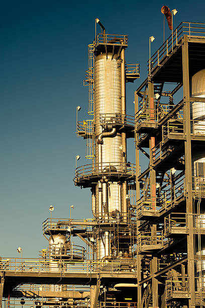 El Palito oil refinery. Caribbean Sea. Venezuela (South America). Vertical shoot. Belonging to the nationalized PDVSA, is the country's most important resource and indispensable source of oil export currency.