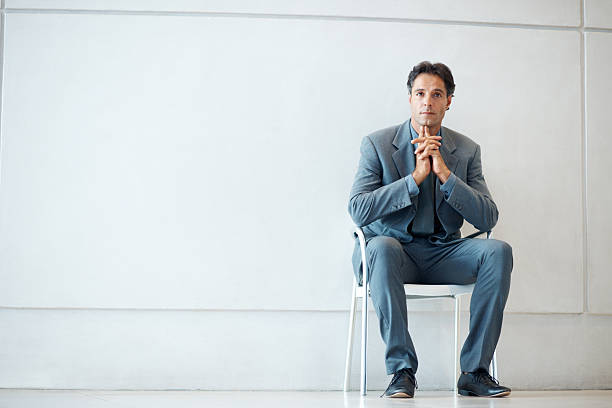 istock Business man sitting on a chair 183888431