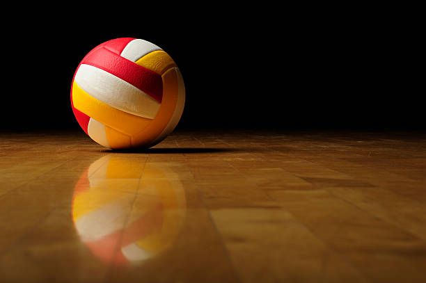 istock Volleyball in an empty gym 183888741