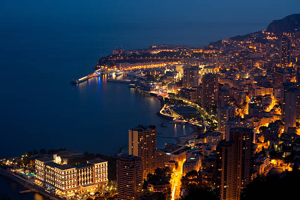istock Monaco (Monte Carlo) aerial view at night 183888861
