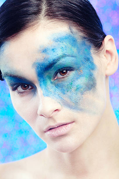 istock Woman with Blue Eye Makeup 183889540