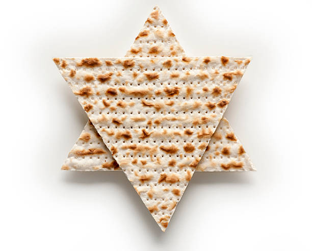 Matzo pieces forming the Star of David.