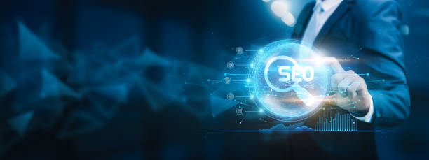 istock Businessman hold circle of network structure representing the Search Engine Optimization - SEO concept. Management and implementation. Digital visibility and outreach network. 1838902155