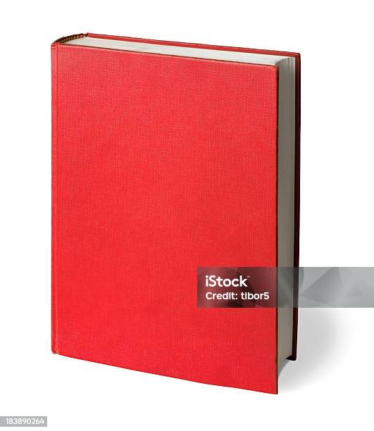 Foto de Apresentado Livro Vermelho Com Traçado De Recorte e mais fotos de stock de Livro - Livro, Capa de Livro, Figura para recortar