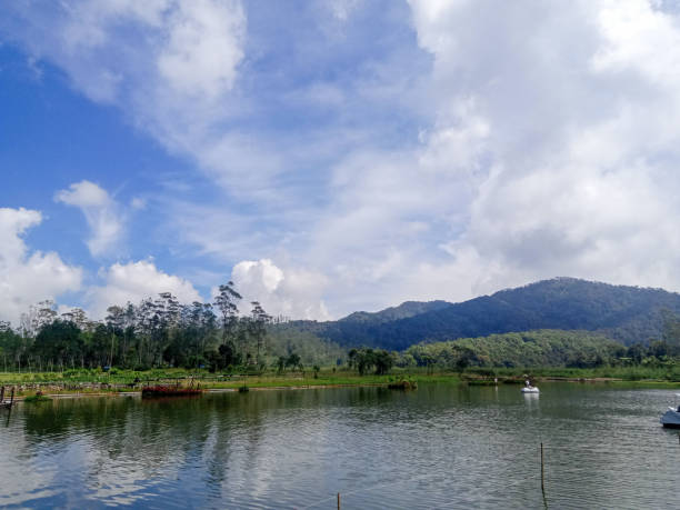 istock Lake with mountain views in Ciwidey 1838905373