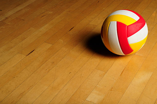 istock Volleyball in an empty gym 183890702