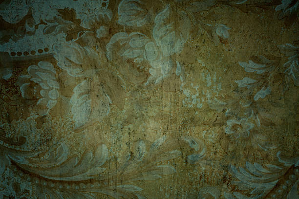 médiévale de la période gothique fond floral - floral pattern dirty pattern grunge photos et images de collection
