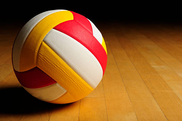 istock Volleyball in an empty gym 183890824