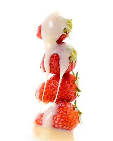strawberry with white chocolate.
