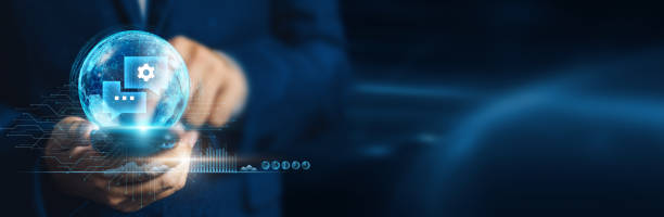 istock Businessman using mobile smartphone for IT consulting services on global network connection with clients from various industries and development of cutting-edge technology. 1838910178