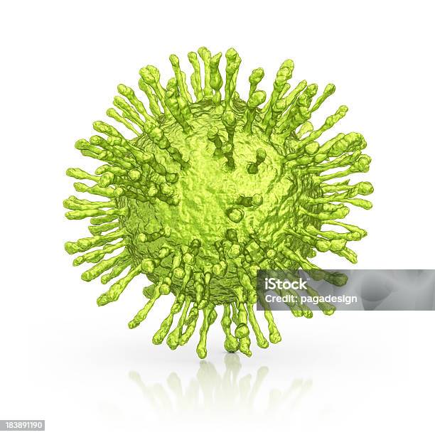 Bacterium Stock Photo - Download Image Now - AIDS, Cut Out, Green Color