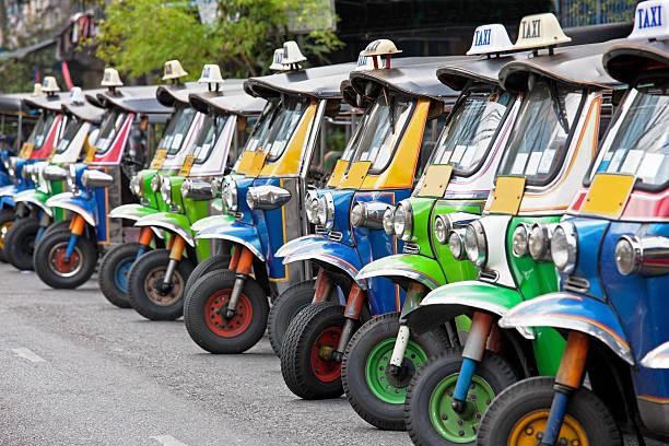 istock Row of Thai Tuk-tuks. 183891278
