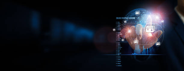 istock Hand touching global network connection and facilitating secure online transactions, technology powering a robust payment structure. Innovation networking on dark background. 1838913356