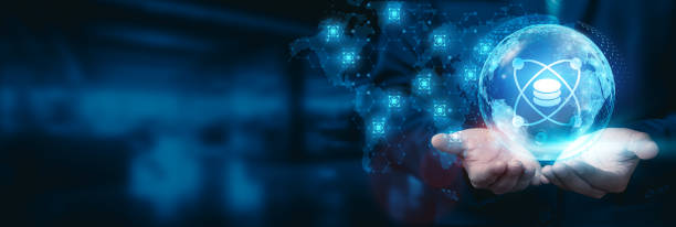 istock Businessman hold global data science globe with network connected to innovate, analyze, and optimize business development technology to generate data-driven ideas. 1838916541
