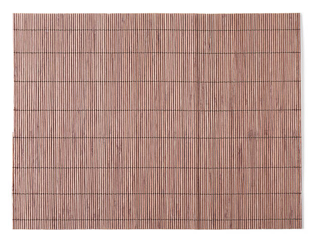 esteira de bambu - woven wood textured place mat imagens e fotografias de stock