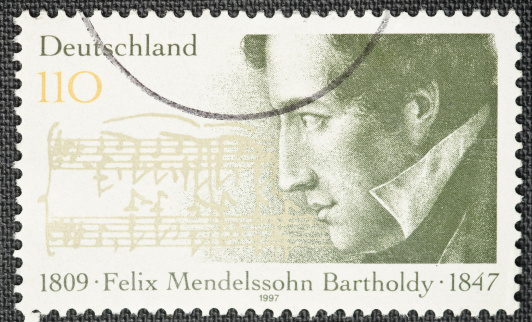 German musician Felix Bartholdy postage stamp