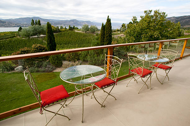 patio balcony in therapy vineyard bed and breakfast naramata okanagan valley