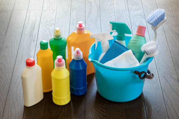 istock cleaning detergent and cleaning tools in a bucket 1838930654