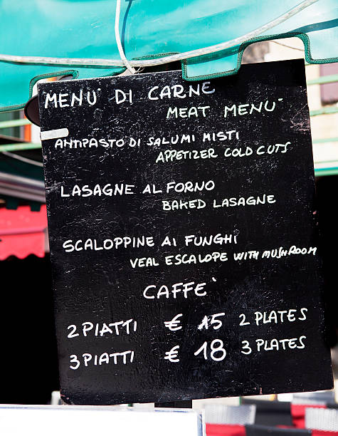 istock Italian Menu in Venice Italy 183893228