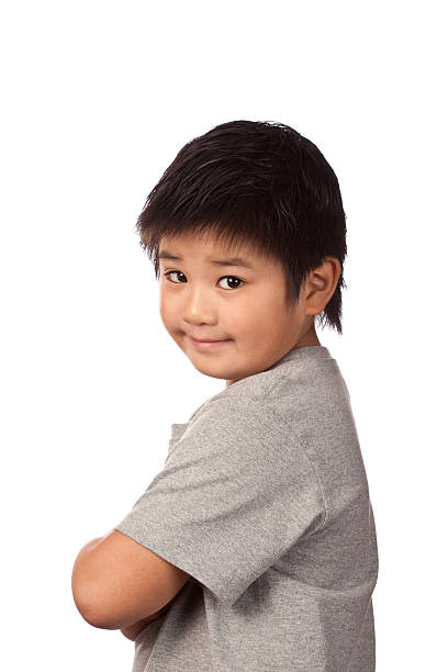 Japanese/Asian boy smiling.