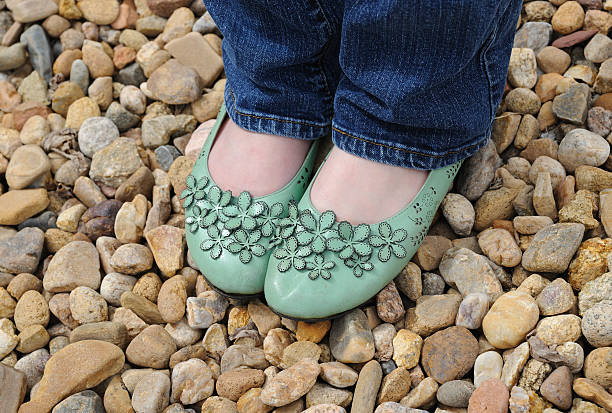 Green flats stock photo