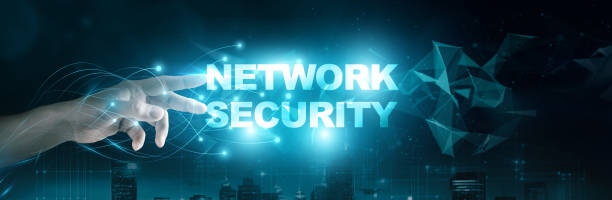 istock Businessman touching 'Network Security' word on global network connection - virtual screen with a dark city background. Ensuring a secure and protected digital environment for business operations. 1838937477