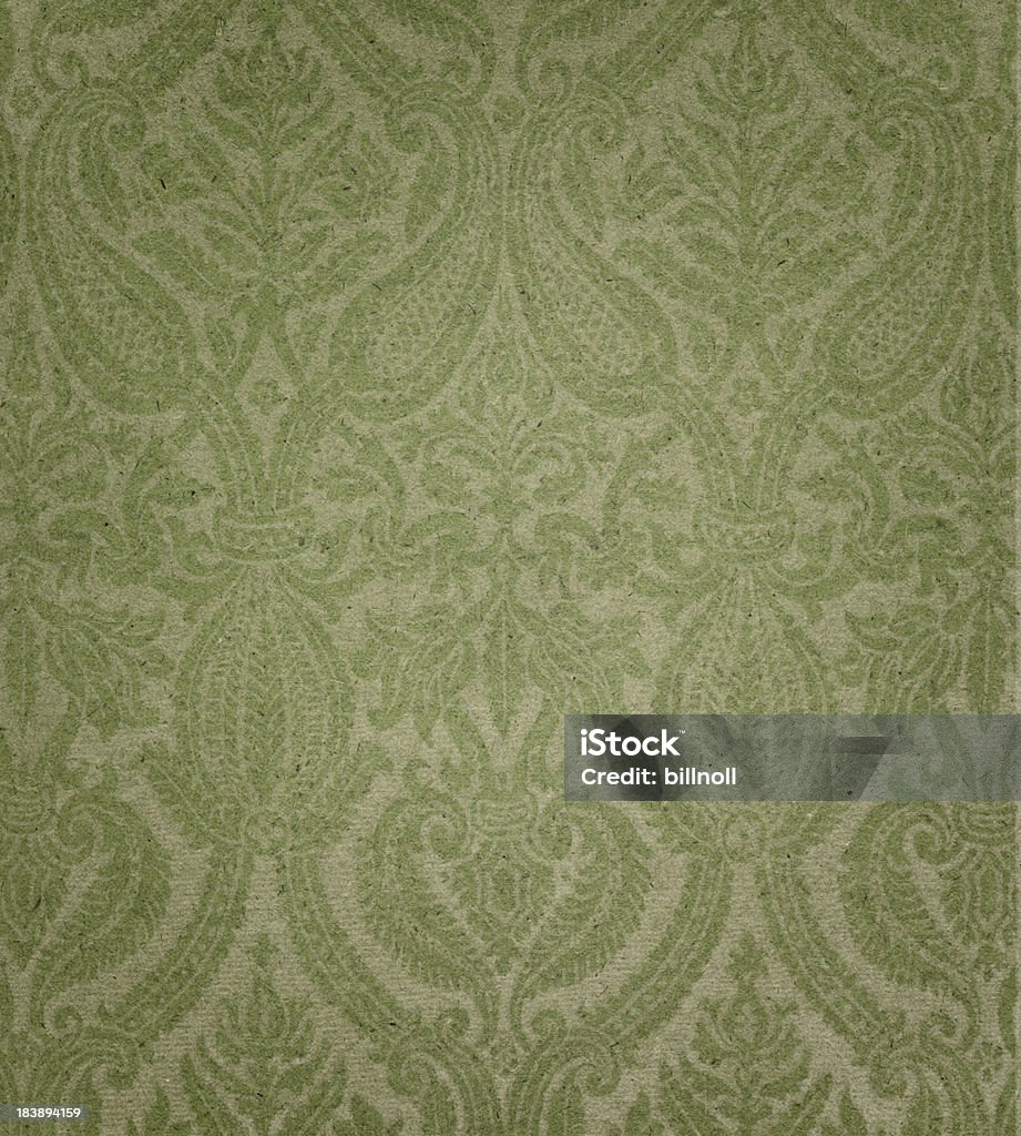 green paper with floral pattern Please view more authentic floral patterns here: 16th Century Style Stock Photo