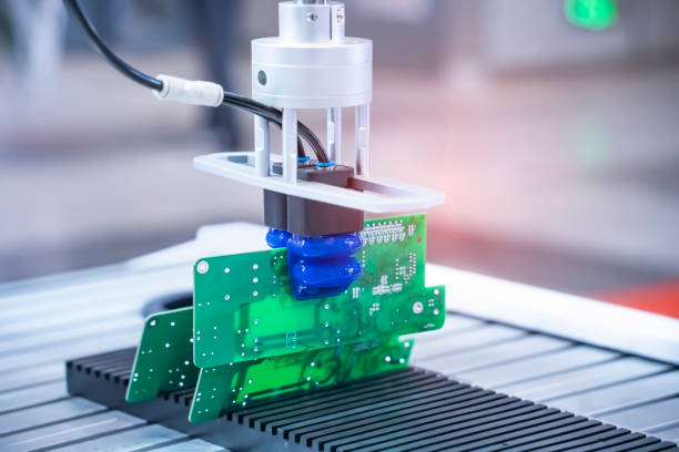 istock automtic flexible robotic arm system in intellegence pcb factory 1838947896