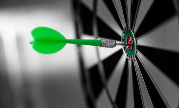 Dart in the center of dartboard