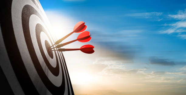 istock Darts in the center of dartboard 1838961799