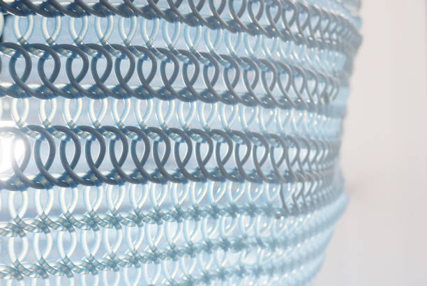 Blue transparent silicone rubber knit net.