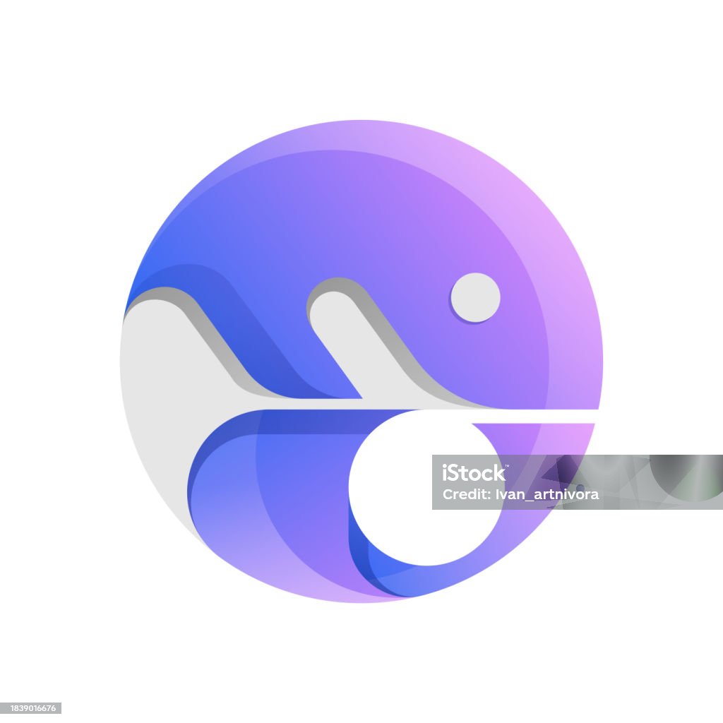 Whale Color Gradient Vector Illustration Whale Gradient Colorful Style Stock Illustration ...