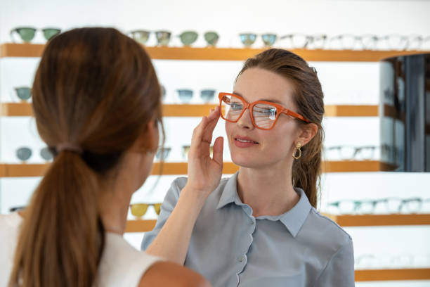 istock A customer buys glasses from an optician 1839024755