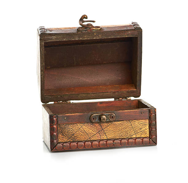 istock open wooden chest isolated on white background 183904700