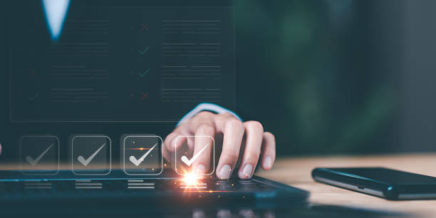 istock Accountant showing office document auditing concept ,plan review process and assess correctness ,Management of important document storage of organization ,document system ,accountant Audit documents 1839055296