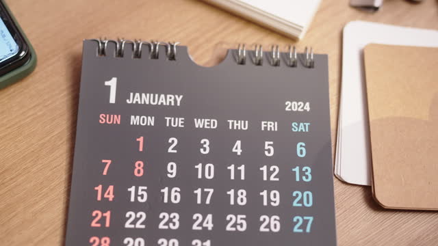 The calendar on January 