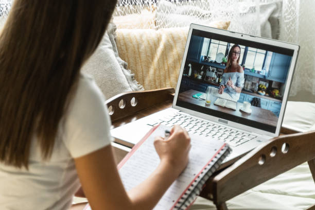 istock E-learning. Homeschooling Gen Z girl. 1839119997