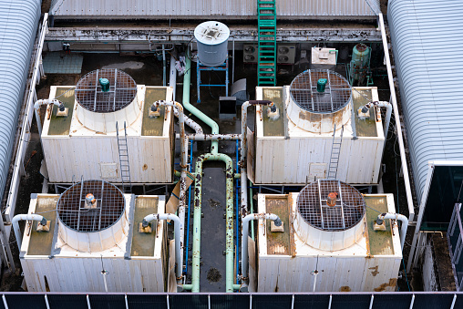 the cooling ventilation of refrigerator on the roof top