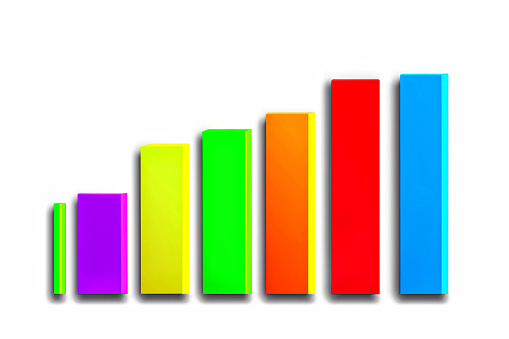 Bar Chart With Patterns Background Image Of Multicolored Bar Chart Patterns On A White ...