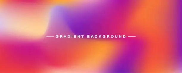 Vector illustration of Colorful gradient blur abstract background vector