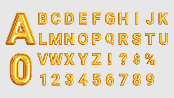 istock Golden Yellow Balloon Letters And Numbers 1839223762