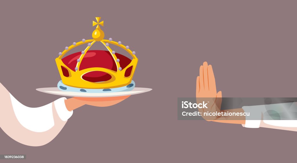 Princess Refusing Cartoon Picture Person Refusing Royal Crown And Title Vector Concept Illustration ...