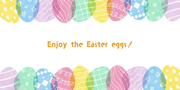 Watercolor-style Easter Egg Frame Background