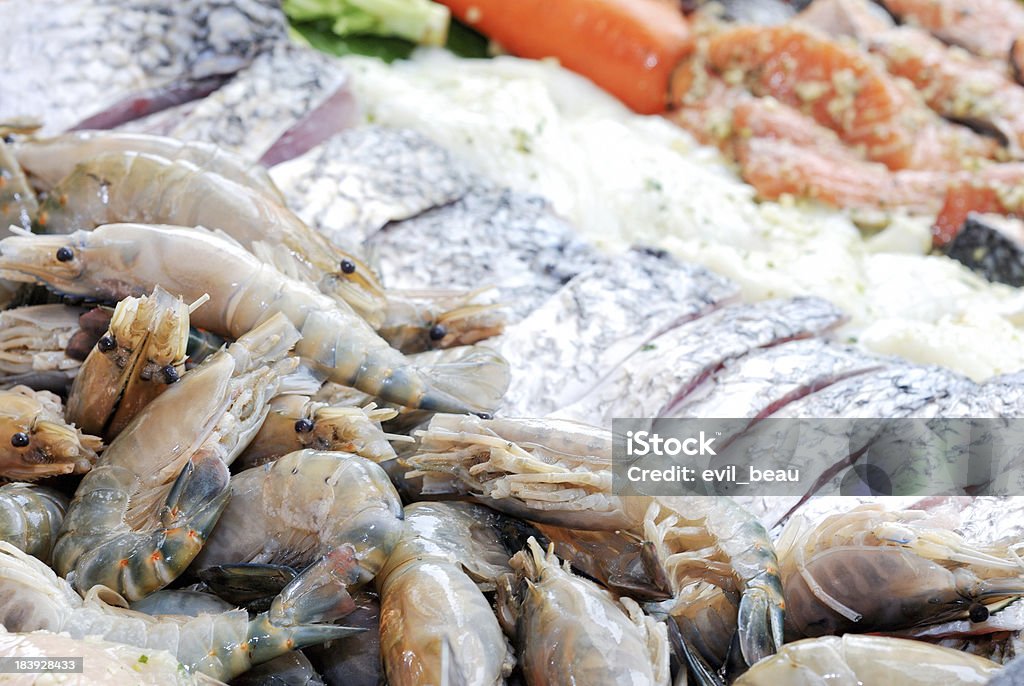 Frutos do mar frescos - Foto de stock de Alimentação Saudável royalty-free