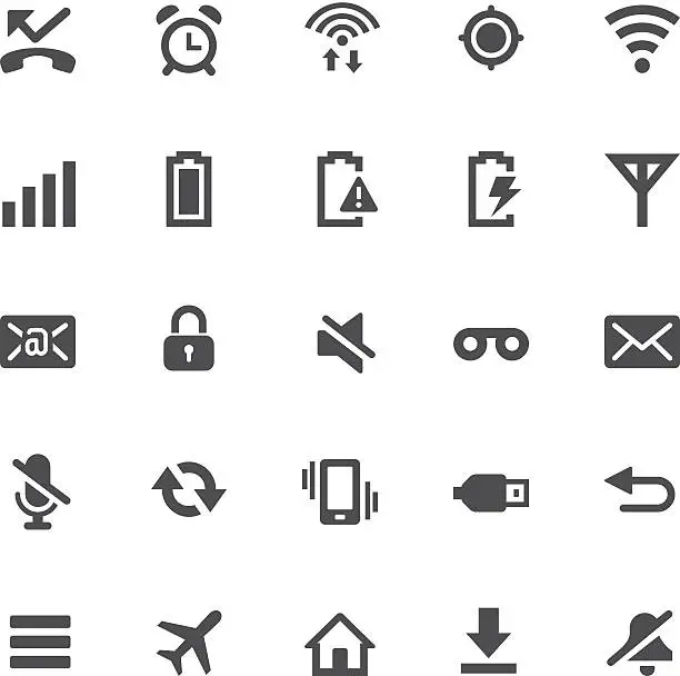 Vector illustration of Notification Icons | One-Touch Basics