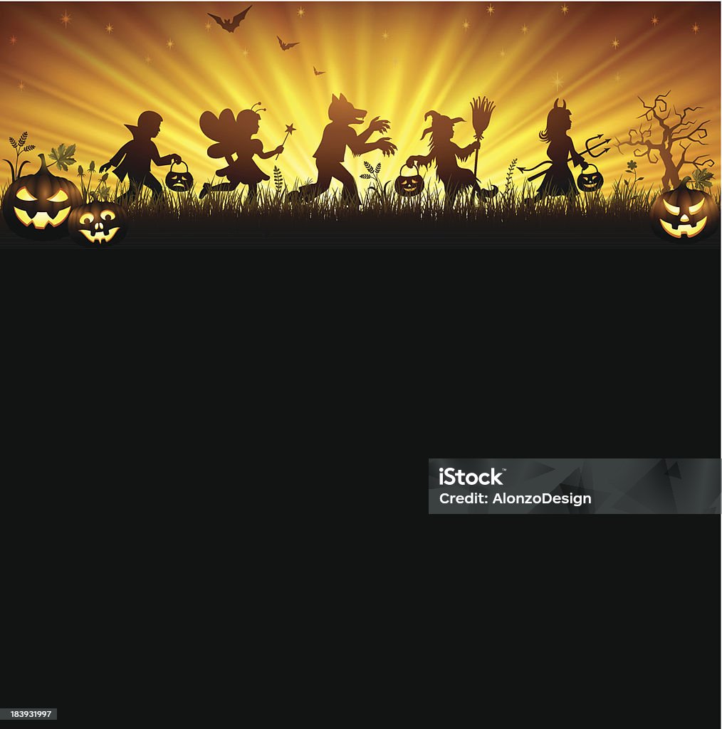 Halloween Trick Or Treaters High Resolution JPG,CS5 AI and Illustrator EPS 8 included. Each element is named,grouped and layered separately. Very easy to edit.  Halloween stock vector