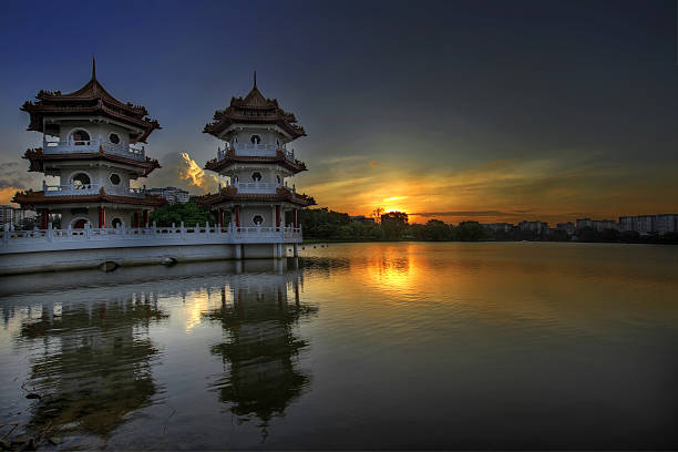 istock Sunset at Singapore Chinese Garden 183932074
