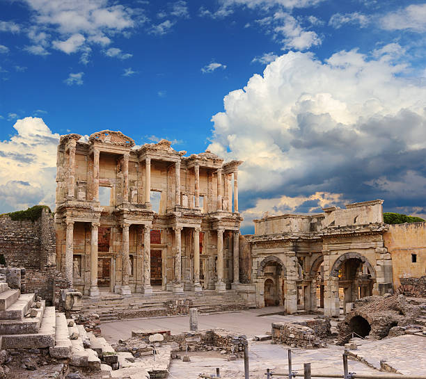 istock The ruins of the Celsus Library in Ephesus 183932331